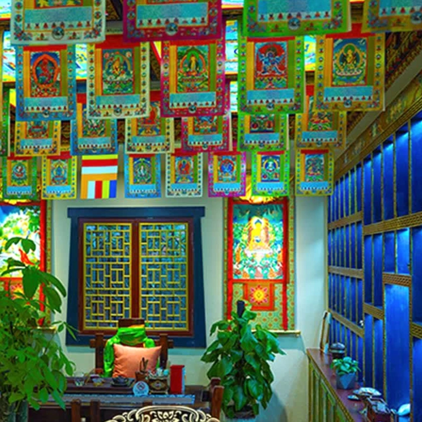 Buddhist prayer flag gift spiritual practitioner meditation teacher yoga instructor wellness