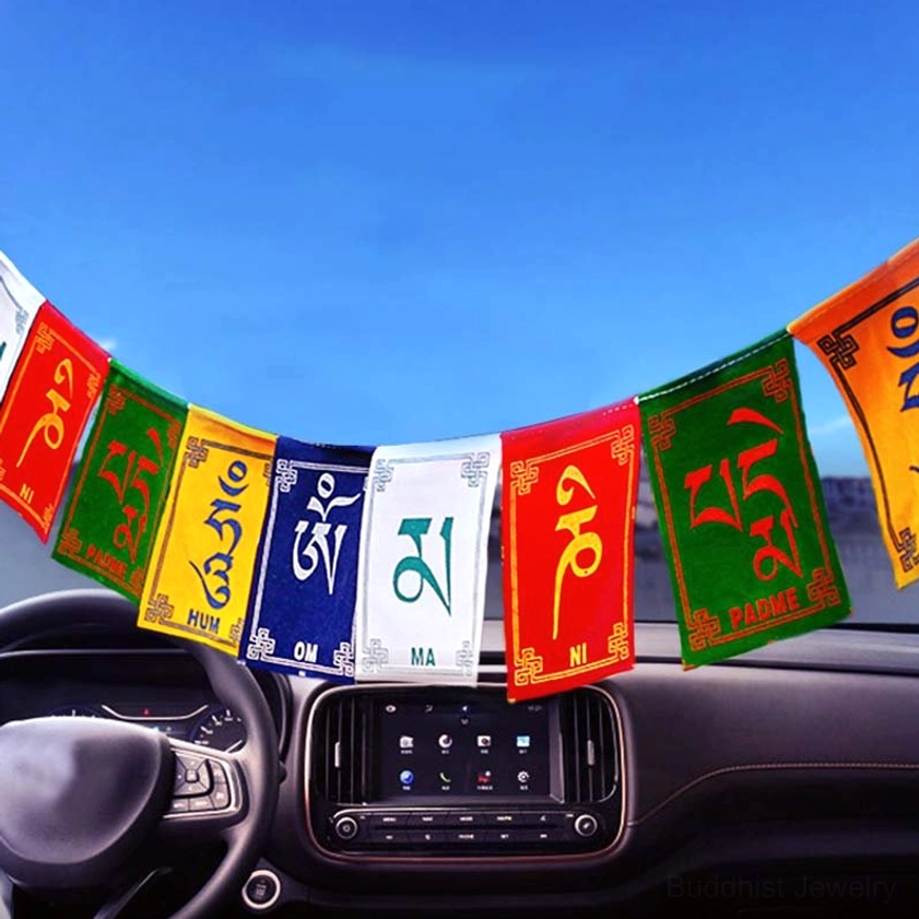 Buddhist prayer flags gift set for spiritual practitioners meditation yoga enthusiasts
