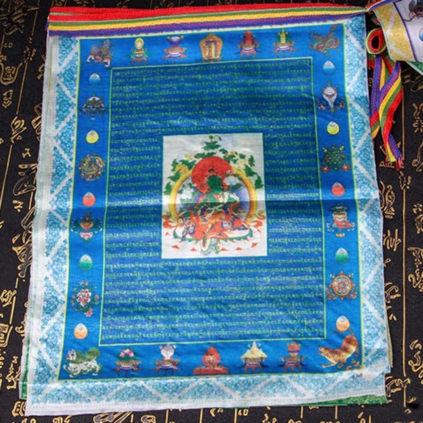 Handcrafted Buddhist prayer flags from Kathmandu Nepal authentic artisan-made Windhorse designs