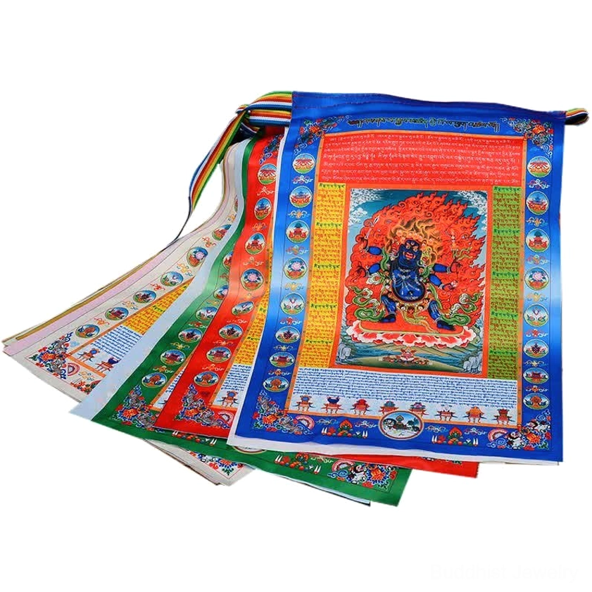 Prayer flags 42x27cm individual size five element colors windhorse mantra sacred symbol