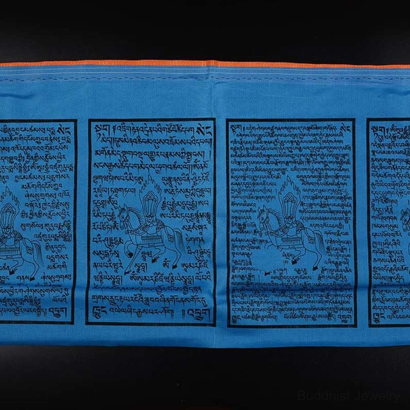 Buddhist prayer flags yellow element earth and grounding color representation