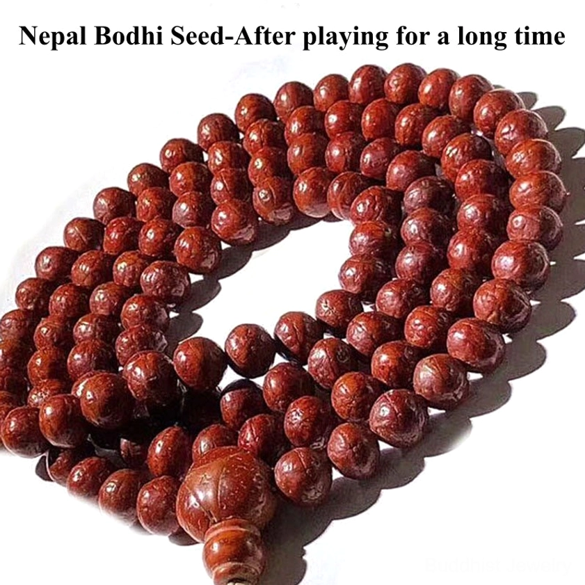 Buddhist prayer mala with Bodhi seeds for chakra balancing and spiritual awakening