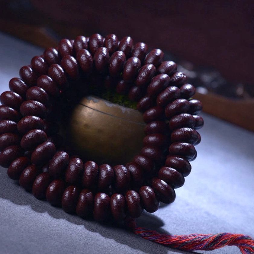 Purple Bodhi Seed 108 mala bracelet perfect for Buddhist meditation and spiritual practice