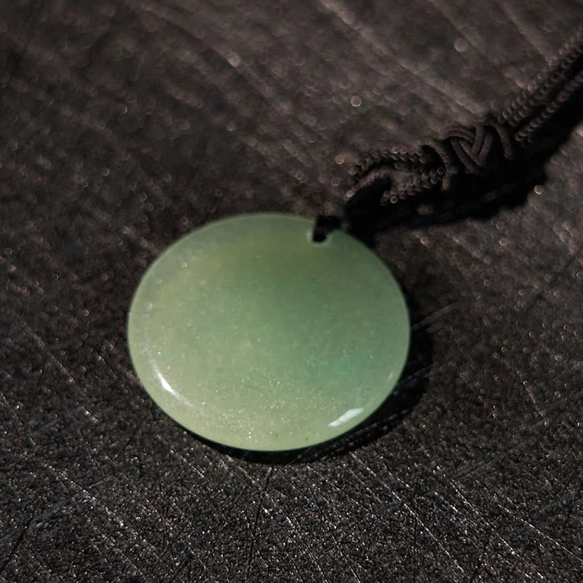 Buddhist protection pendant natural crystal stone with spiritual swastika lotus carving