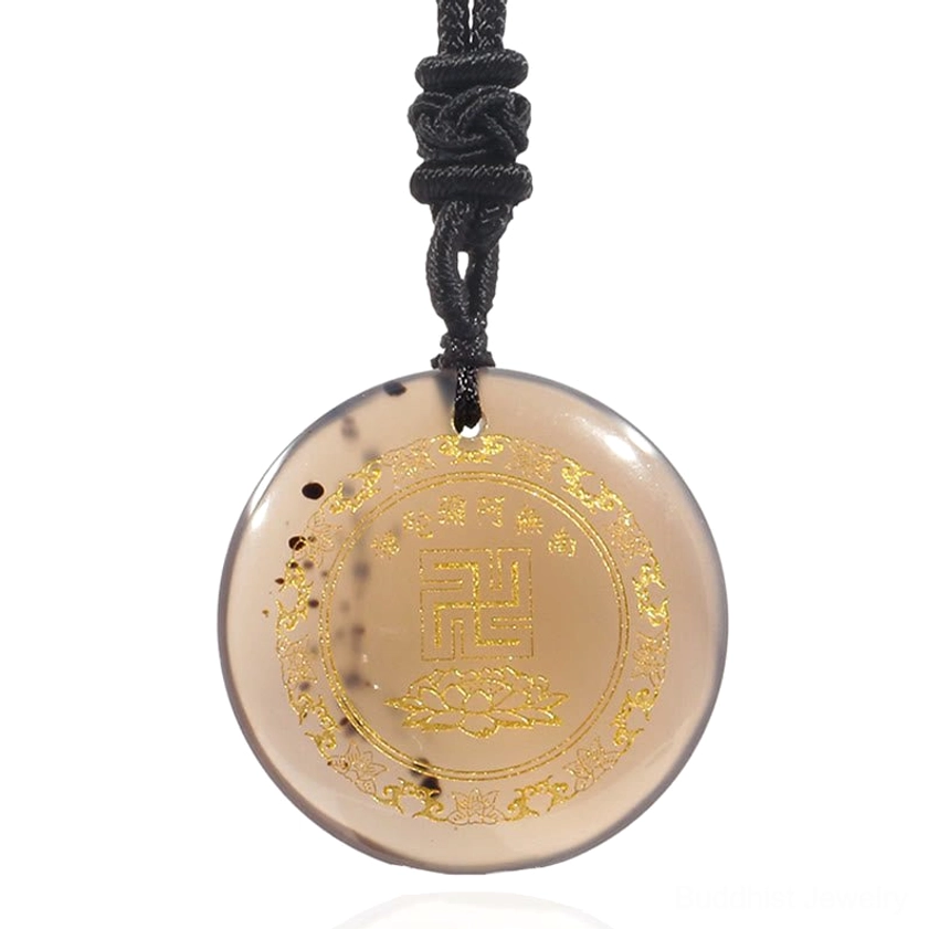 Buddhist protection pendant natural stone jewelry for spiritual awakening and inner peace