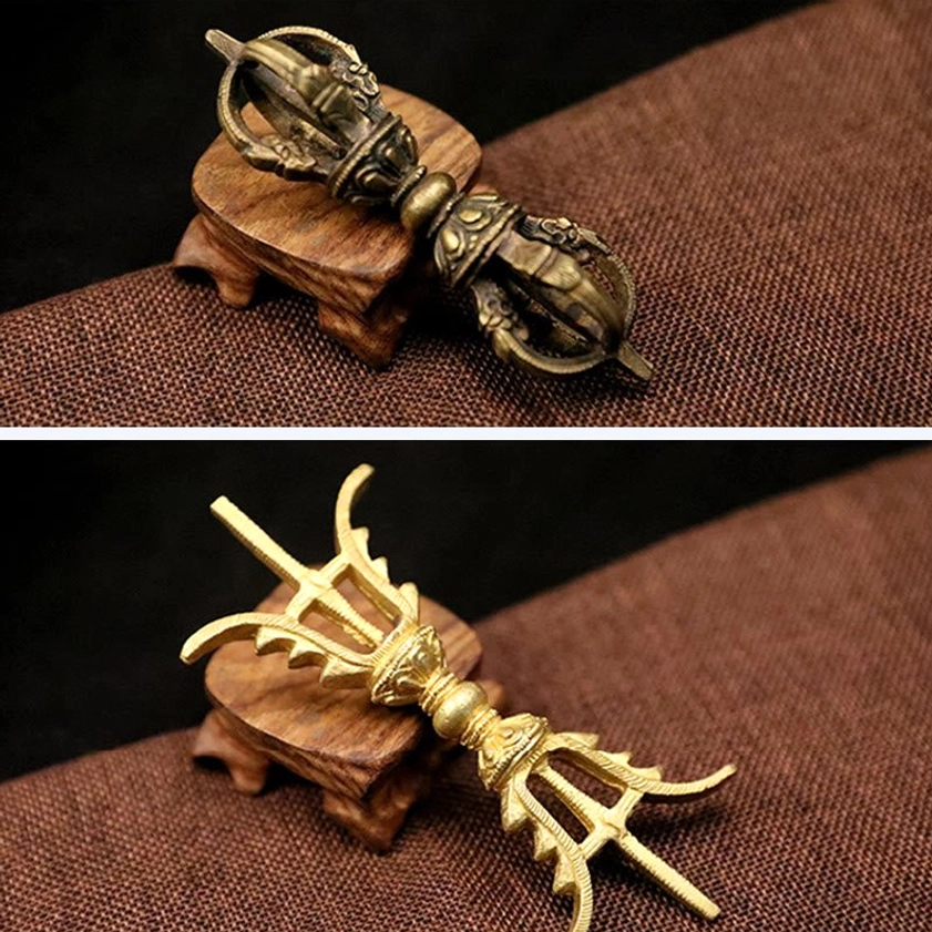 Buddhist ritual vajra dorje object symbolizing indestructible wisdom and compassion for enlightenment