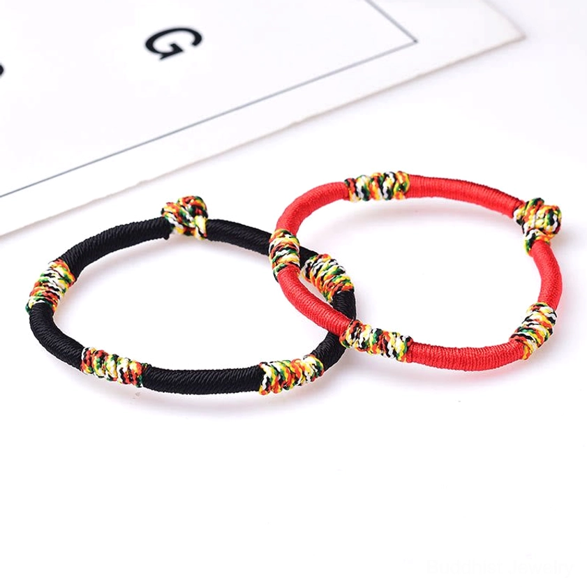Buddhist sacred knot bracelet premium handcrafted design featuring traditional King Kong knot symbolism