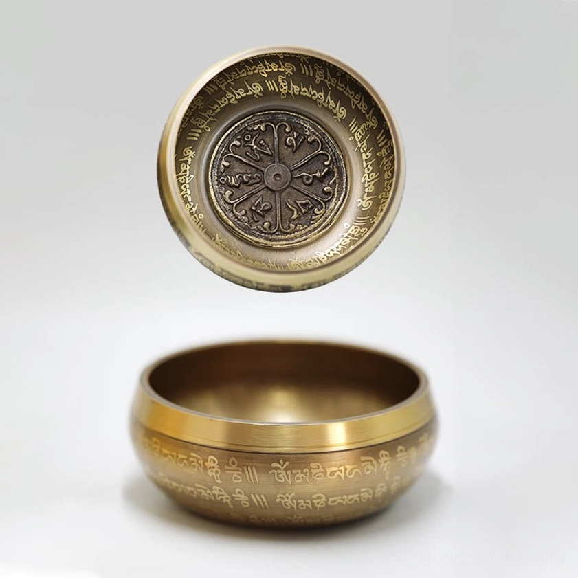 Handcrafted Buddhist singing bowl for chakra healing, meditation, and sound therapy practice