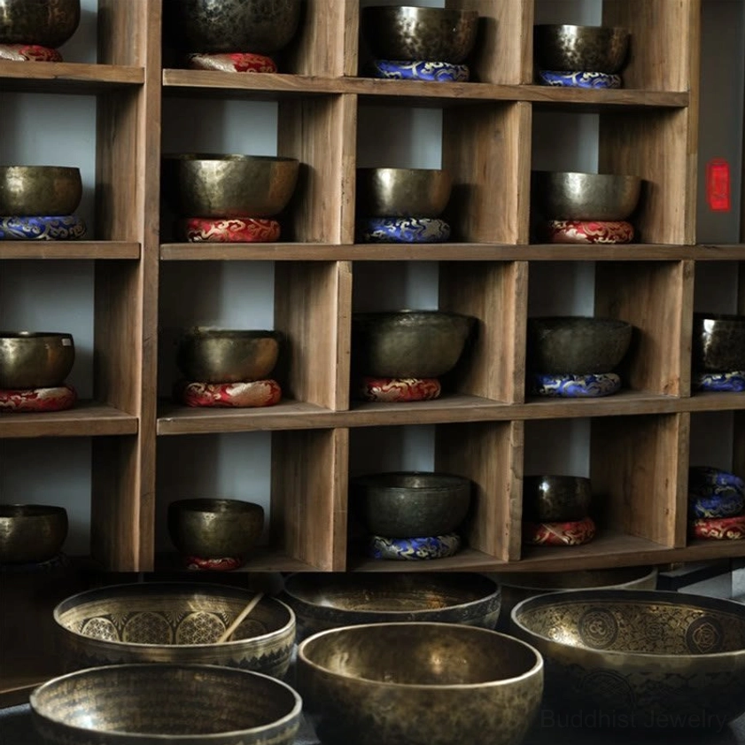 Handmade Buddhist copper singing bowl demonstrating pure resonance and beautiful metalwork of traditional meditation instrument
