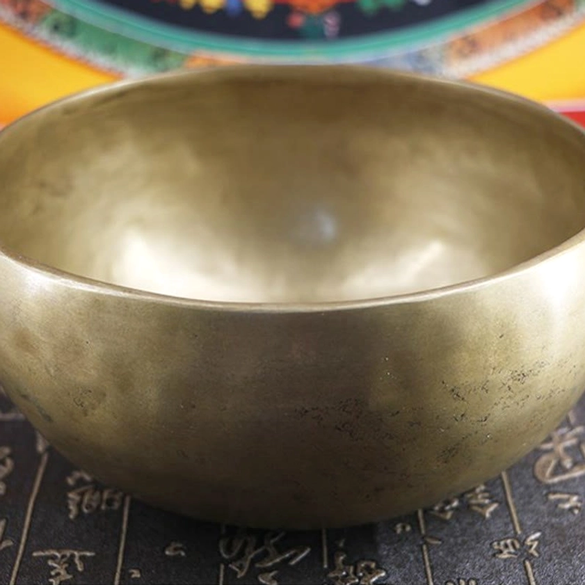 Buddhist singing bowl for yoga and mindfulness practice