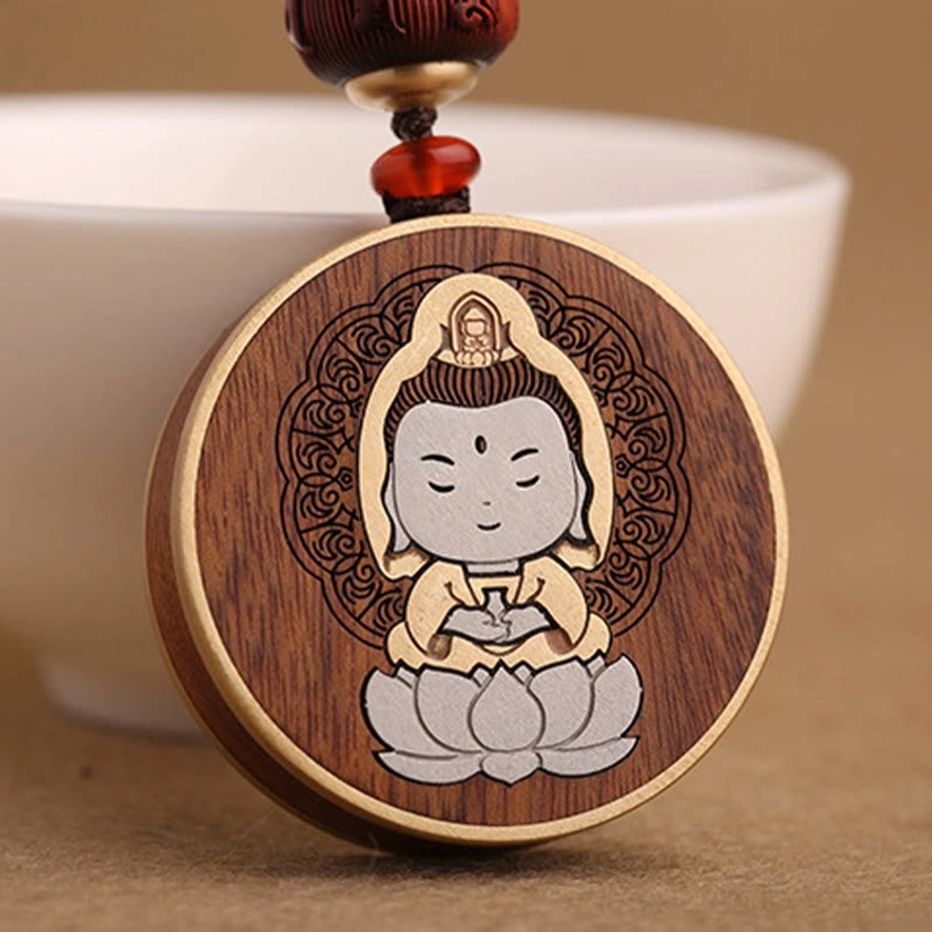 Buddhist spiritual keychain charm for meditation practitioners and mindfulness seekers