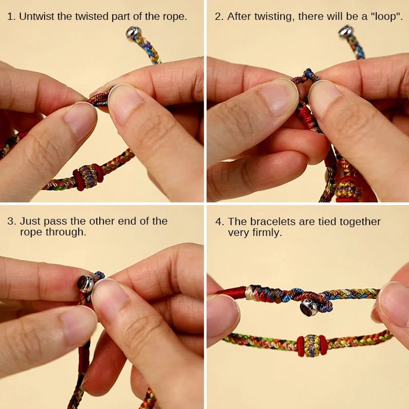 Wrist size measurement guide and infographic for selecting correct Buddhist lucky string bracelet circumference