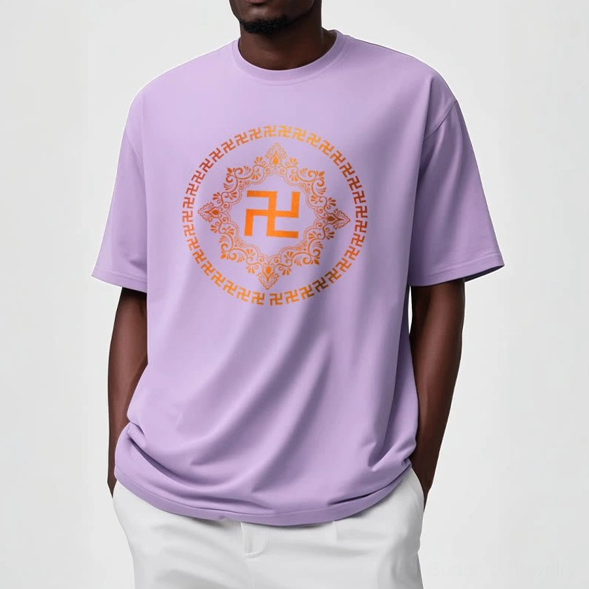 Unisex Buddhist swastika t-shirt available in multiple colors for all sizes
