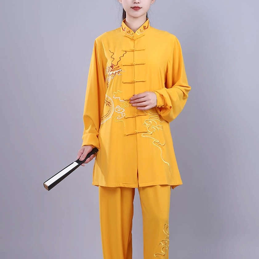 Buddhist tai chi practice clothing traditional embroidered design