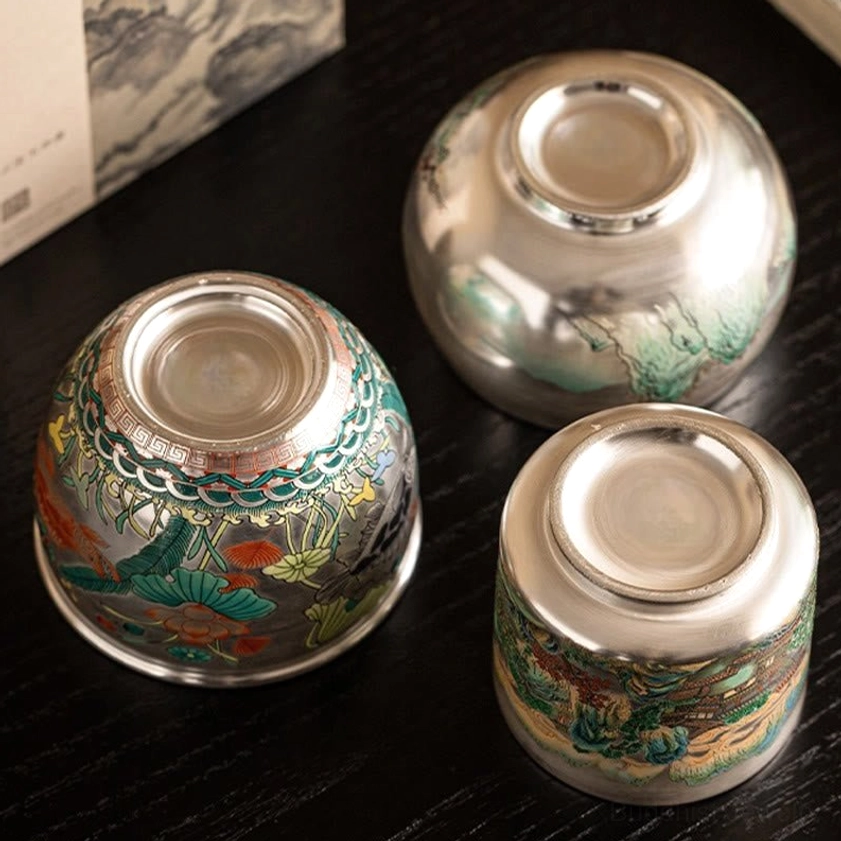 Buddhist ceramic kung fu tea cup with gift box presentation perfect for spiritual tea ceremony