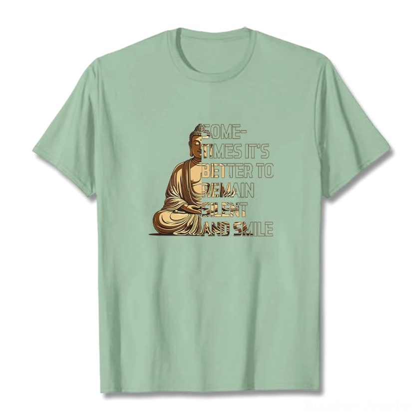 Buddhist T-shirt size range display S M L XL 2XL true-to-size unisex fit spiritual graphic tee