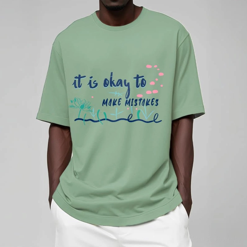 Unisex Buddhist wisdom tee fit demonstration model wearing styling inspiration