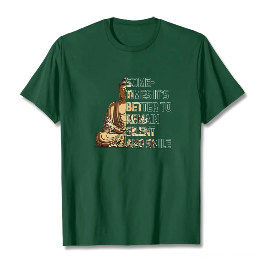 Buddhist wisdom T-shirt collection multiple color options showing relaxed fit crew neck design variations