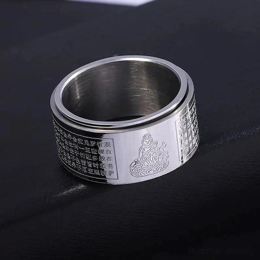 Buddhist zodiac natal buddha ring guardian protective talisman