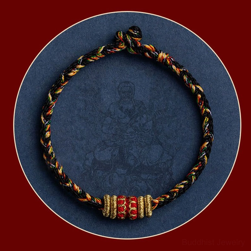 Handmade buddhist zodiac natal buddha string bracelet for meditation and yoga practice