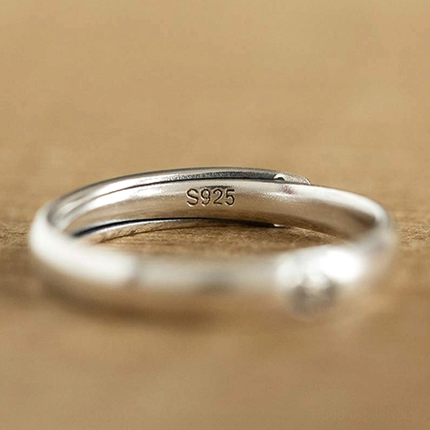 925 sterling silver Buddhist zodiac rings showing protective spiritual symbols and craftsmanship