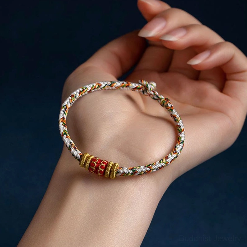 Buddhist zodiac natal buddha string bracelet for spiritual grounding and positive energy