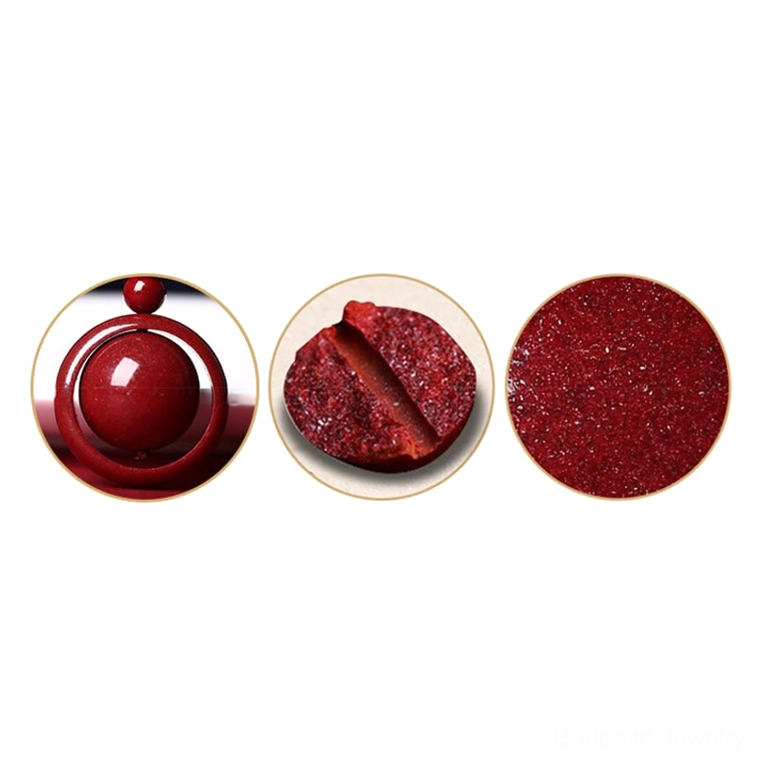 Buddhist cinnabar pendant necklace for inner peace, calm mind, and spiritual concentration