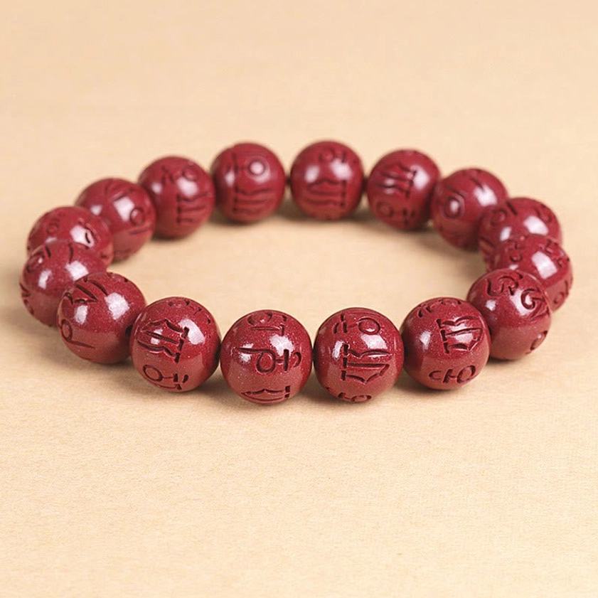 Cinnabar Pixiu bracelet sizing options 8mm to 16mm for different wrist sizes