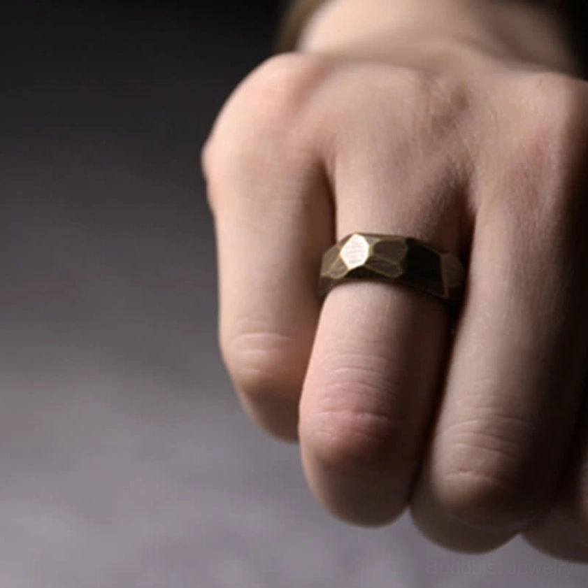 Copper abundance ring lifestyle shot demonstrating daily wear comfort and spiritual practice