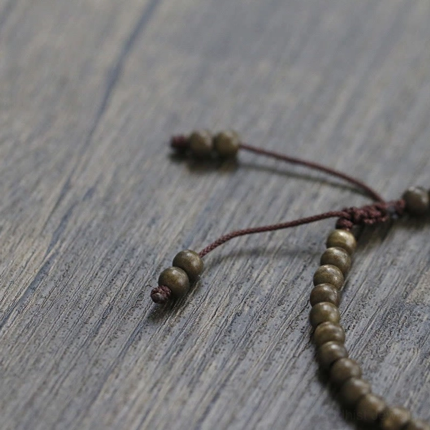 Handmade copper bead bracelet spiritual energy conductor, showing natural finish and artisan craftsmanship