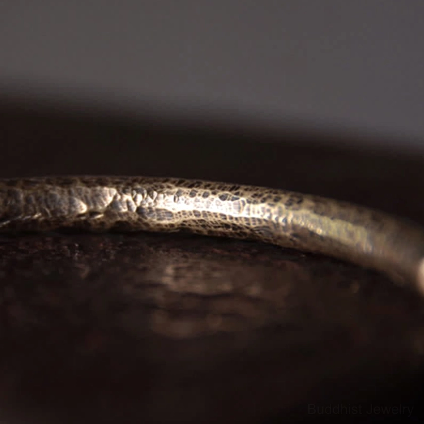 Copper buddhist balance cuff bracelet for abundance attraction and spiritual grounding