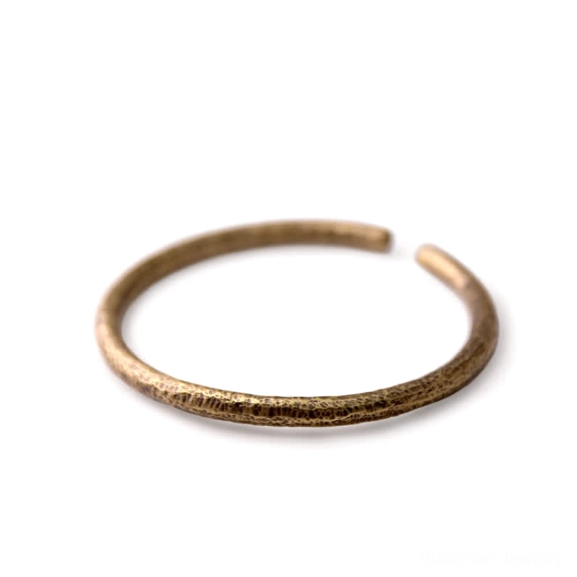Copper buddha balance bracelet - handcrafted open cuff for manifestation and prosperity