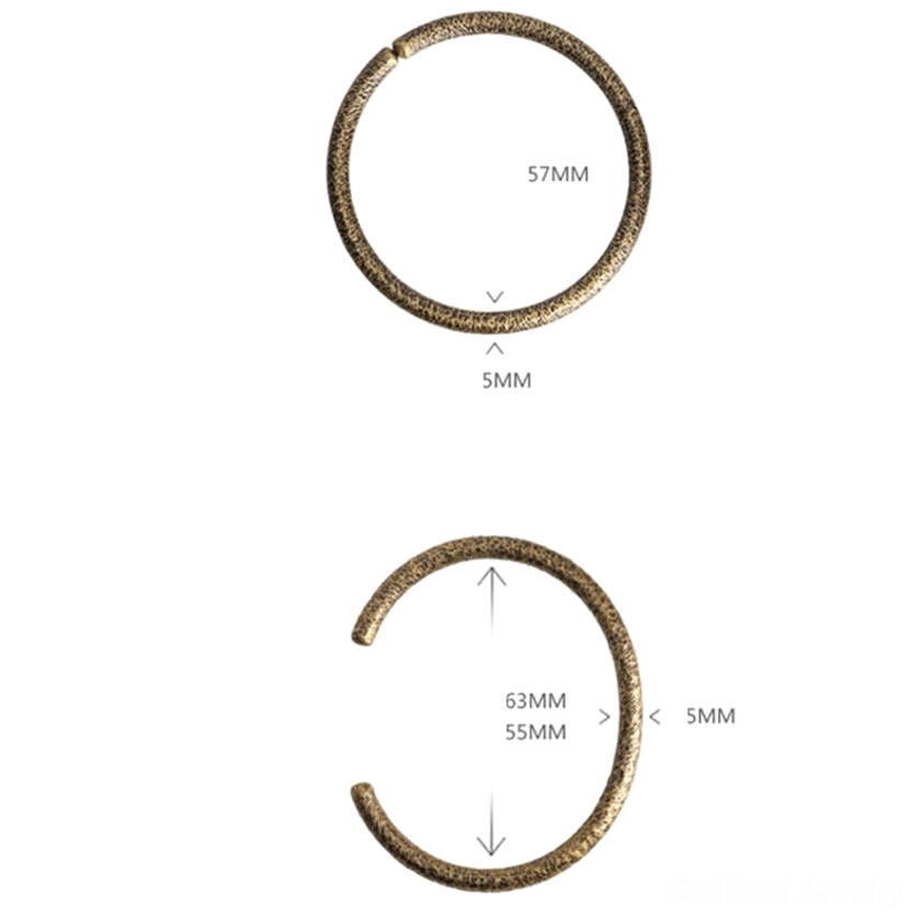 Copper buddha balance adjustable cuff bracelet - premium brass material for healing energy