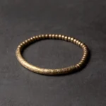 Handcrafted copper beads Buddhist bracelet small beads side view spiritual prosperity