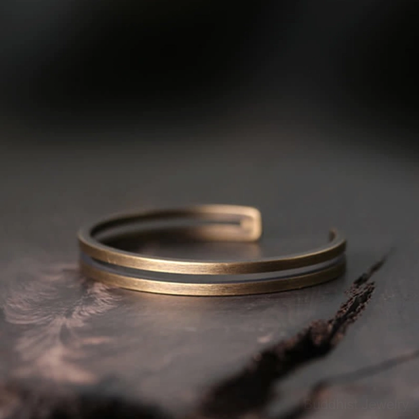 Adjustable copper cuff bracelet for protection and prosperity - spiritual handmade jewelry