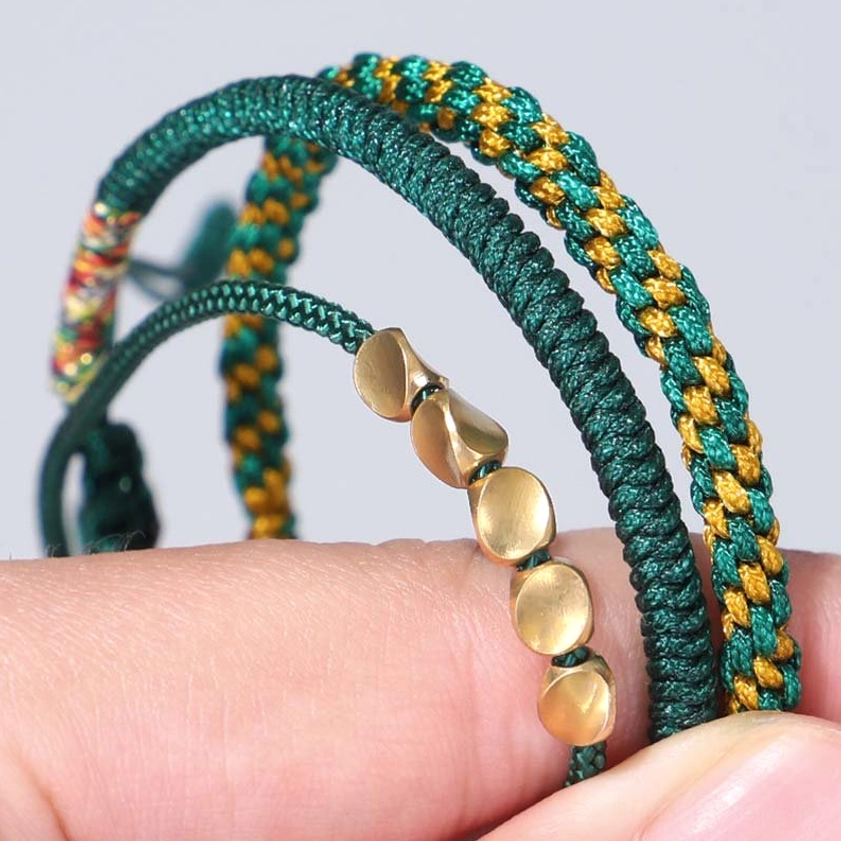 Copper bead bracelet offering spiritual protection and prosperity attraction with adjustable sizing