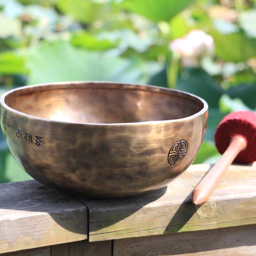 Handcrafted copper singing bowl perfect for yoga meditation and sound therapy
