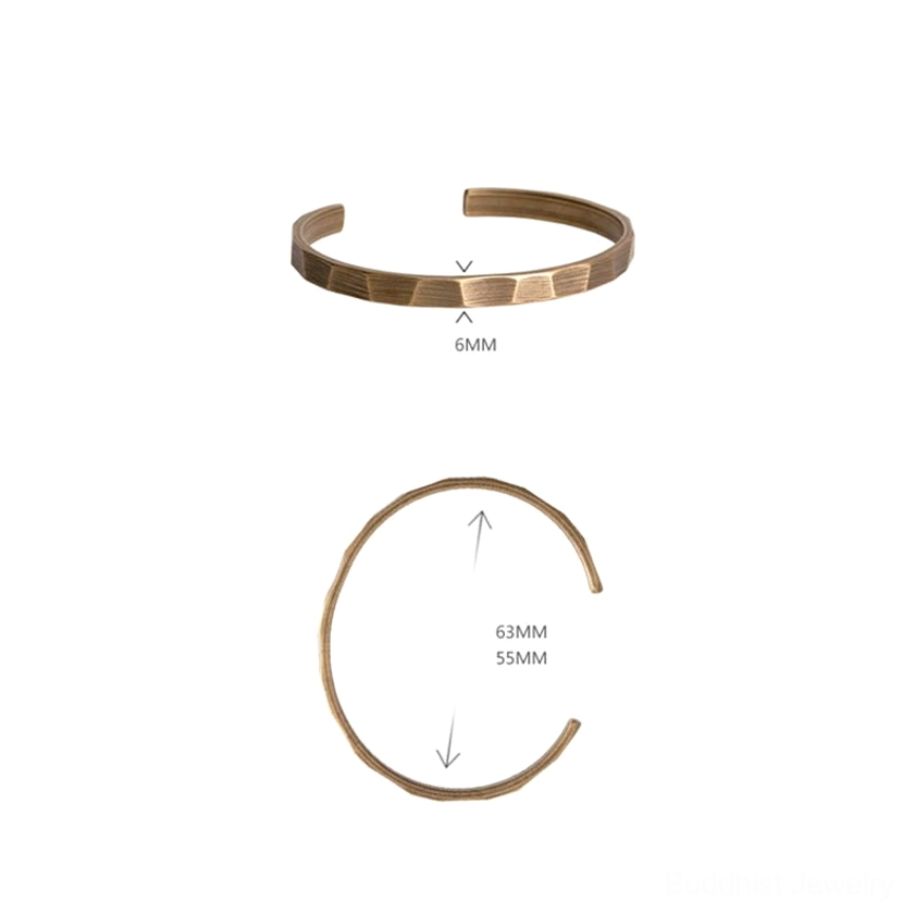 Copper wealth cuff bracelet packaging presentation gift box for meditation spiritual practice feng shui