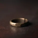Handcrafted copper wealth ring narrow band 3.5mm adjustable open design for Buddhist prosperity and abundance