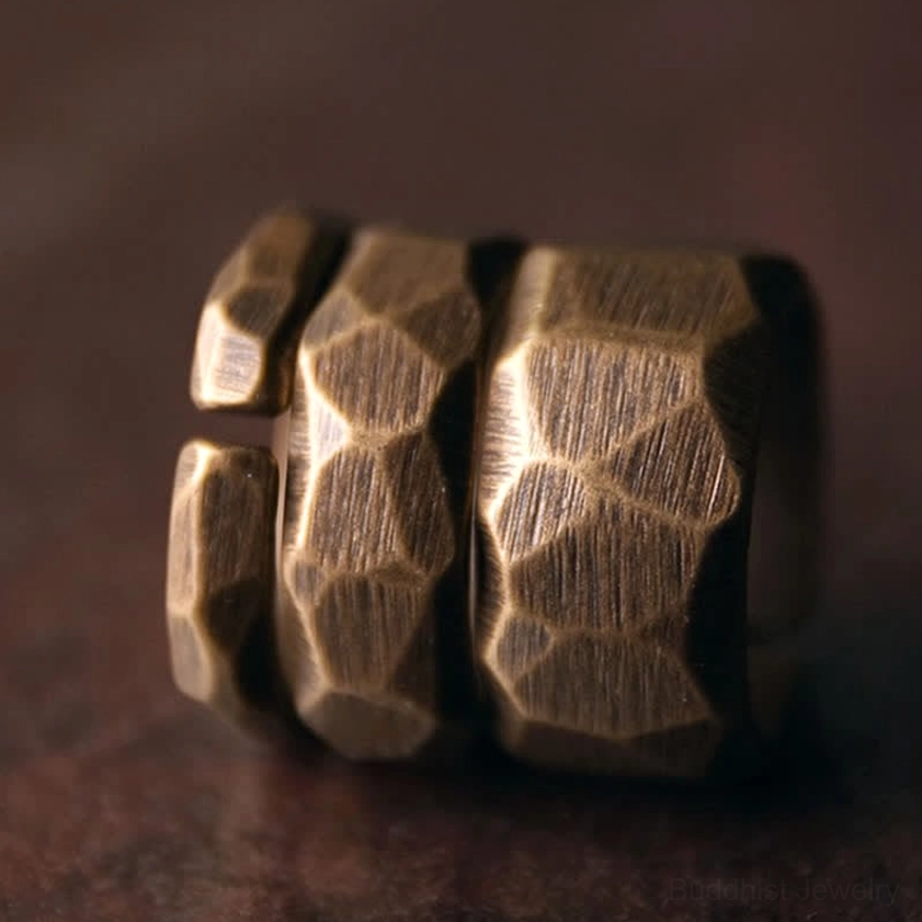 Adjustable copper Buddhist wealth ring gift packaging presentation for prosperity gifting