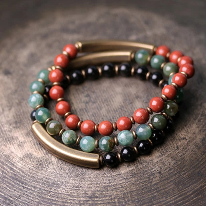 Crystal bracelet sizing guide - showing inner circumference measurements for small medium large XL sizes