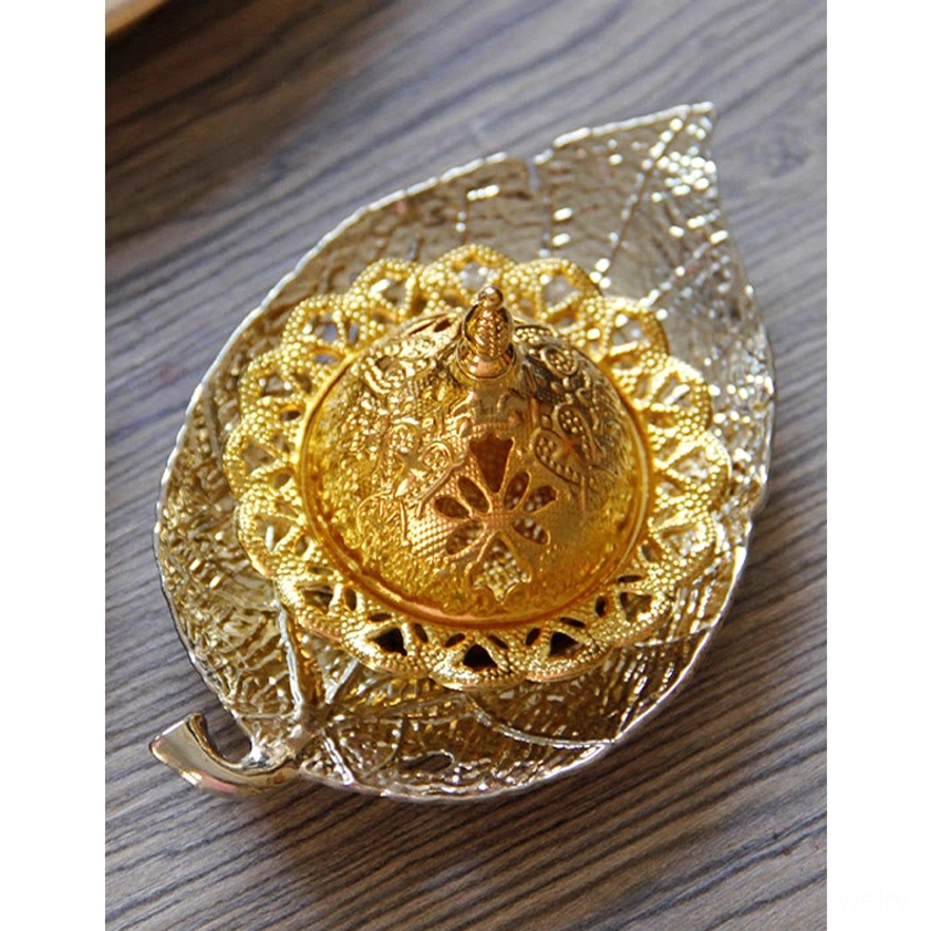 Decorative incense burner coaster featuring traditional Buddhist artistic carving techniques