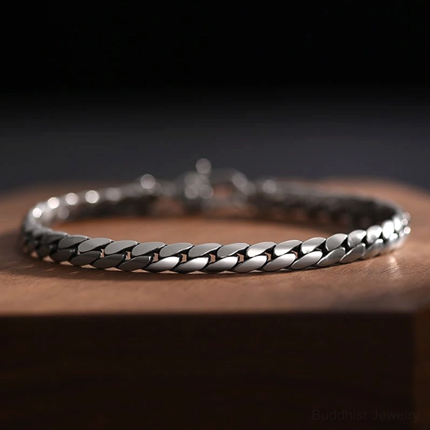 Double dorje vajra copper bracelet worn display with buckle closure
