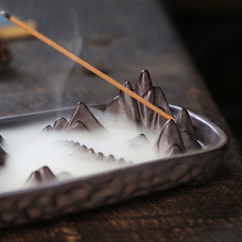 Dragon ceramic incense burner display showing complete product from multiple angles and color variations available