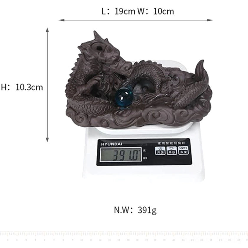 Dragon meditation incense holder ceramic craft showing traditional Buddhist dragon design with protective energy symbolism