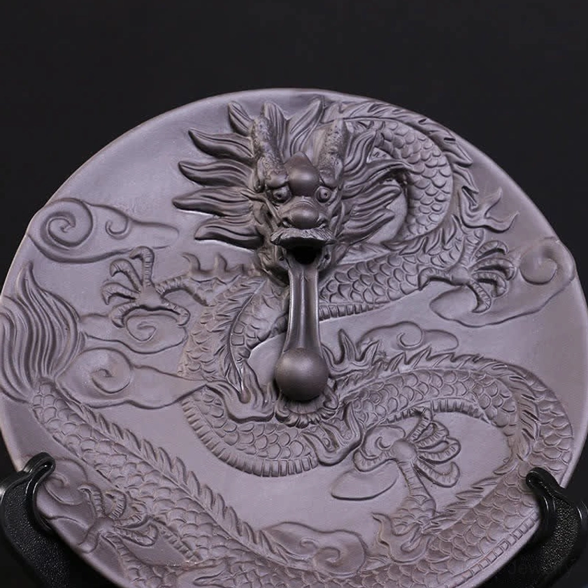 Dragon backflow ceramic incense burner artistic product photography showcase