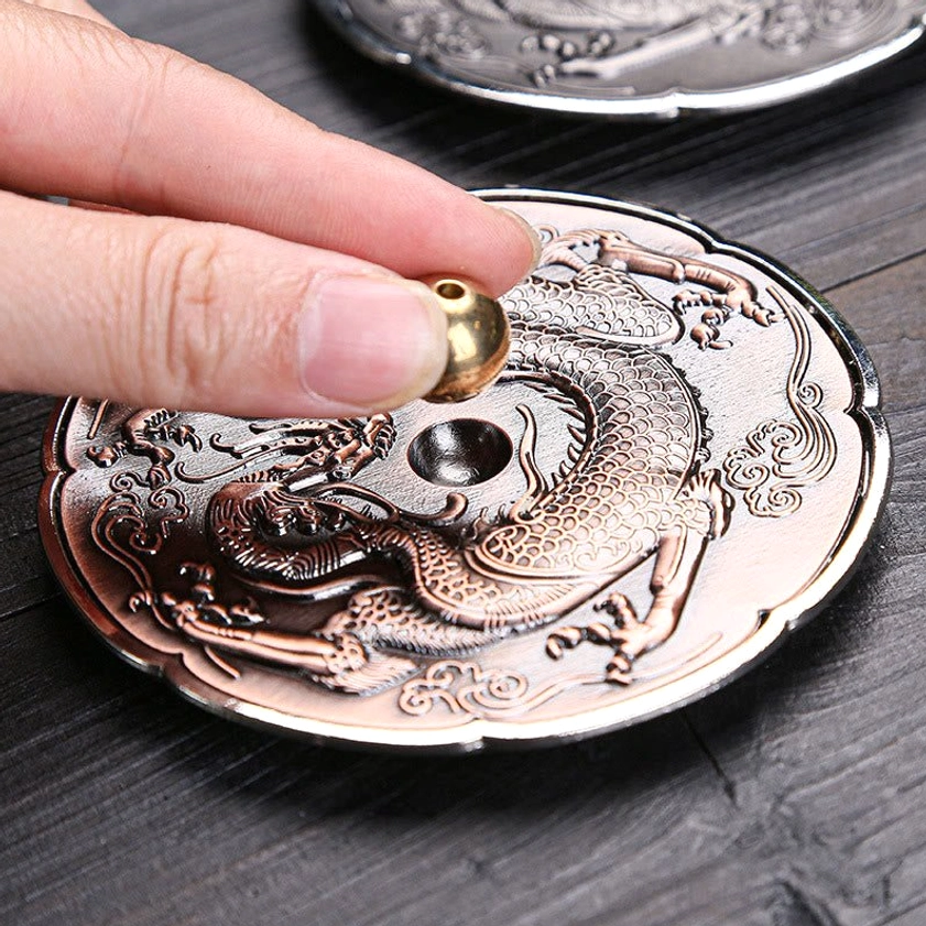 Installing Brass Incense Stick Support into Silver Dragon Burner – Product Usage Demonstration