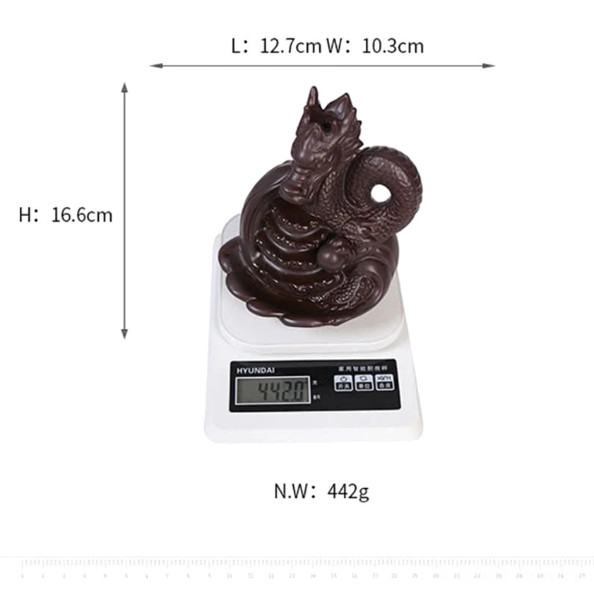 Dragon incense burner lifestyle shot for meditation room and spiritual sanctuary decoration with ambient lighting
