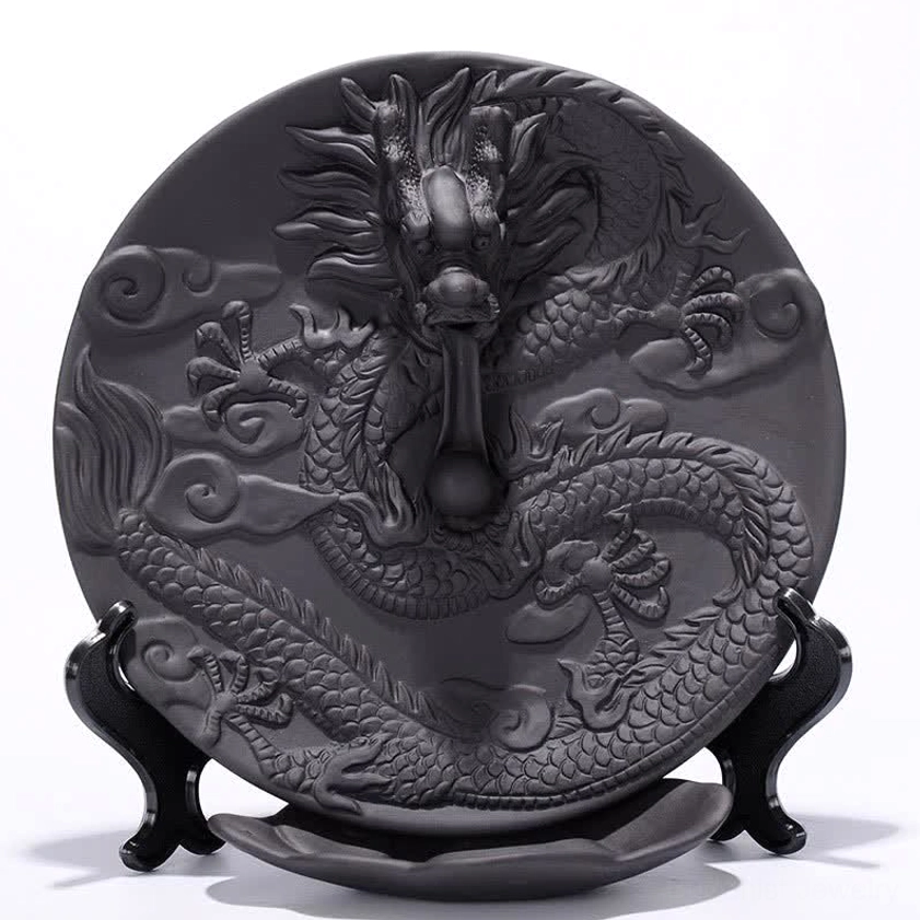 Premium hand-crafted dragon ceramic incense holder packaging and presentation