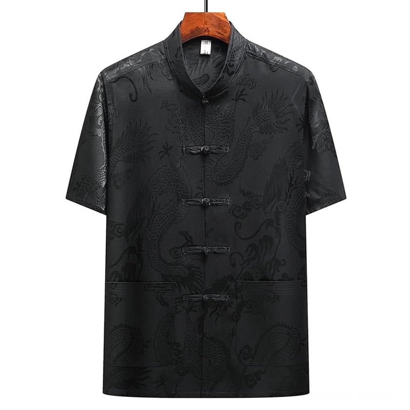 Dragon jacquard Tang suit showcasing authentic Eastern cultural style